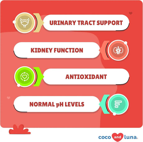 COCO AND LUNA - Coco and Luna Cranberry for Dogs Urinary Tract Support 120 Tabletas - The Red Vitamin MX - Salud De Tracto Urinario Para Perros - {{ shop.shopifyCountryName }}