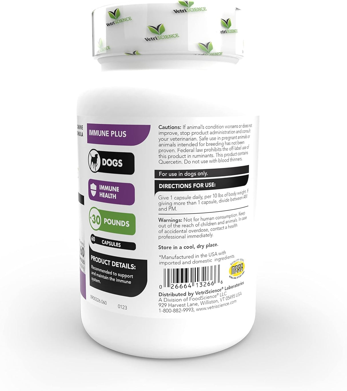 VetriScience Immunity Health Easy-Open Capsules 60 Capsulas