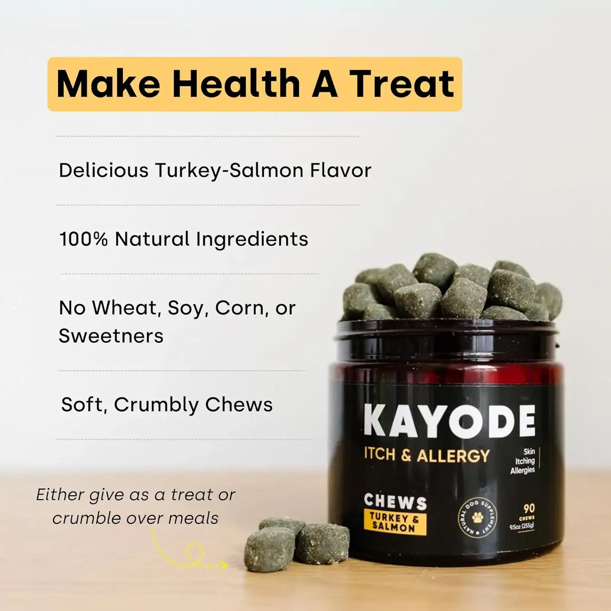 KAYODE - Kayode Itch & Allergy Natural Dog Allergy Chews 90 Masticables - The Red Vitamin MX - Remedios Para La Picazón De Perros - {{ shop.shopifyCountryName }}