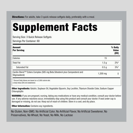 PIPING ROCK - Piping Rock Beta Sitosterol 1200Mg. 180 Capsulas Blandas - The Red Vitamin MX - Suplementos Alimenticios - {{ shop.shopifyCountryName }}