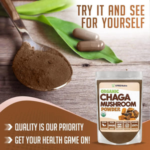 XPRS NUTRA - XPRS Nutra Organic Chaga Mushroom Powder 8 Oz. - The Red Vitamin MX - Suplementos Alimenticios - {{ shop.shopifyCountryName }}