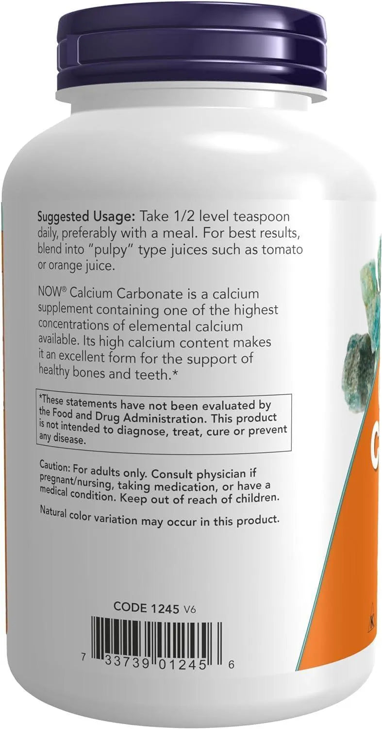 NOW SUPPLEMENTS - NOW Supplements Calcium Carbonate Powder 340Gr. - The Red Vitamin MX - Suplementos Alimenticios - {{ shop.shopifyCountryName }}