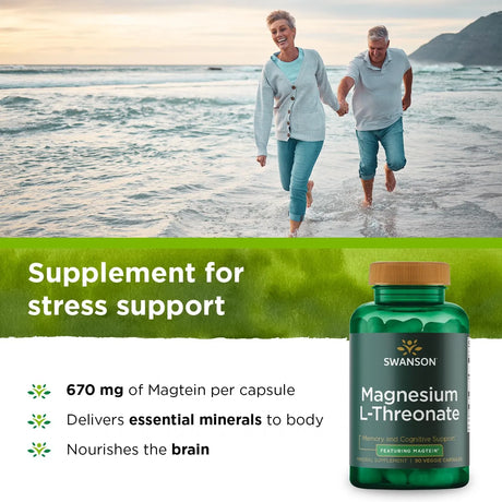 SWANSON - Swanson Magnesium L-Threonate 90 Capsulas - The Red Vitamin MX - Suplementos Alimenticios - {{ shop.shopifyCountryName }}