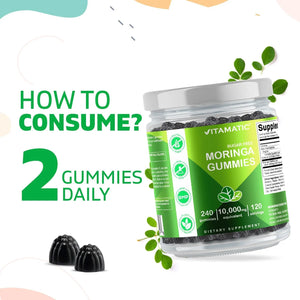 VITAMATIC - Vitamatic Sugar Free Moringa Gummies 10,000Mg. 240 Gomitas - The Red Vitamin MX - Suplementos Alimenticios - {{ shop.shopifyCountryName }}