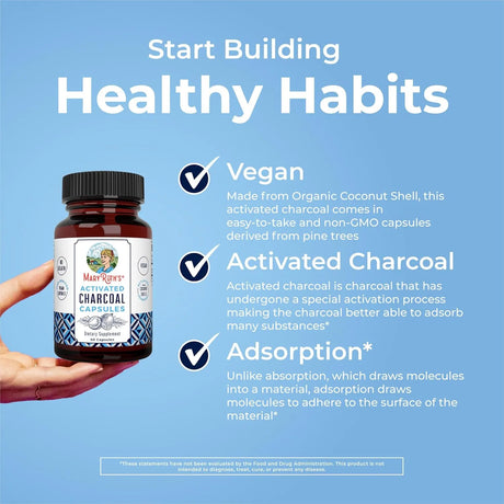 MARY RUTH ORGANICS - MaryRuth Organics Activated Charcoal 950Mg. 40 Capsulas - The Red Vitamin MX - Suplementos Alimenticios - {{ shop.shopifyCountryName }}