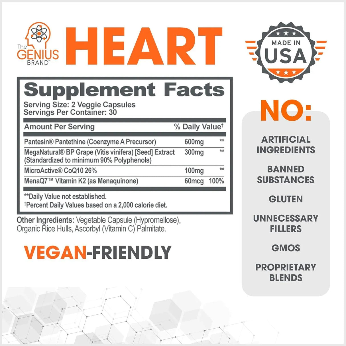 THE GENIUS BRAND - The Genius Brand Genius Heart 60 Capsulas - The Red Vitamin MX - Suplementos Alimenticios - {{ shop.shopifyCountryName }}