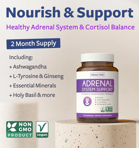 HEALTHS HARMONY - Healths Harmony Adrenal System Support 60 Capsulas - The Red Vitamin MX - Suplementos Alimenticios - {{ shop.shopifyCountryName }}