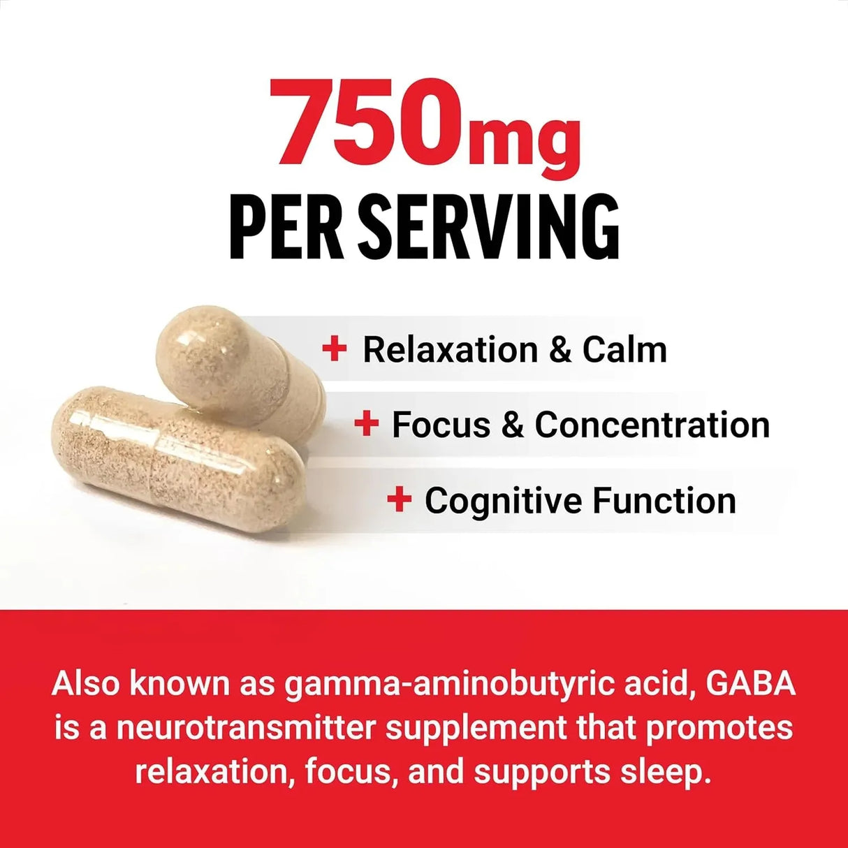 FORCE FACTOR - FORCE FACTOR GABA 750Mg. 100 Capsulas - The Red Vitamin MX - Suplementos Alimenticios - {{ shop.shopifyCountryName }}