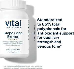 VITAL NUTRIENTS - Vital Nutrients Grape Seed Extract 100Mg. 90 Capsulas - The Red Vitamin MX - Suplementos Alimenticios - {{ shop.shopifyCountryName }}