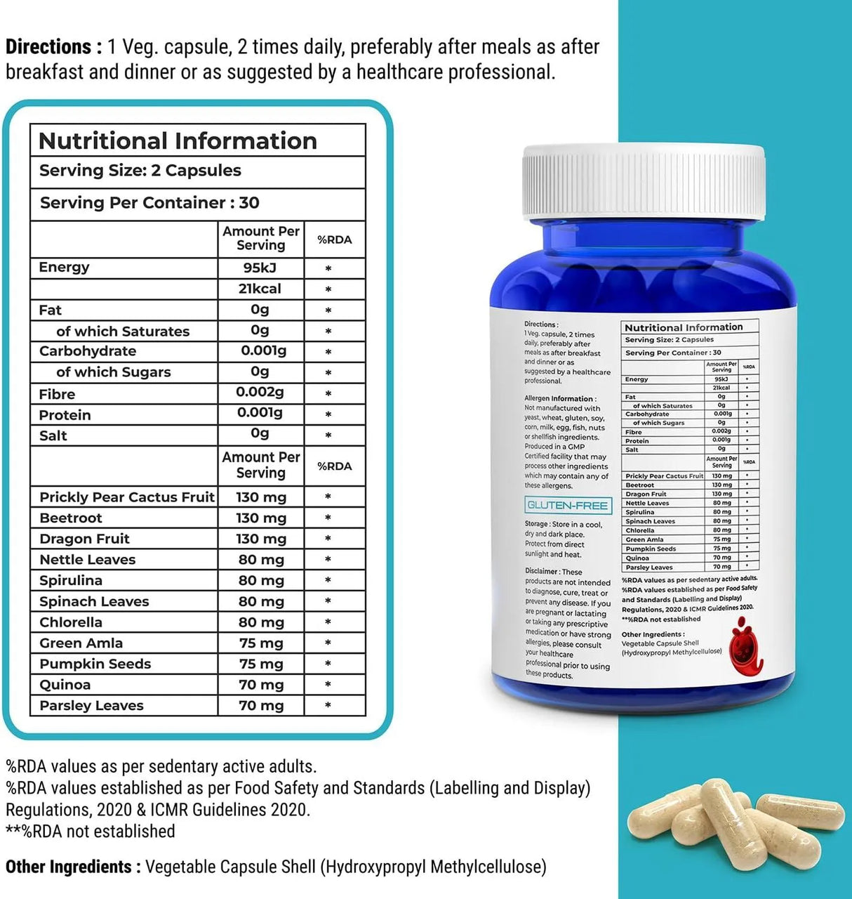 BIOVITALIA - BIOVITALIA Plant Based Blood Builder 60 Capsulas - The Red Vitamin MX - Suplementos Alimenticios - {{ shop.shopifyCountryName }}