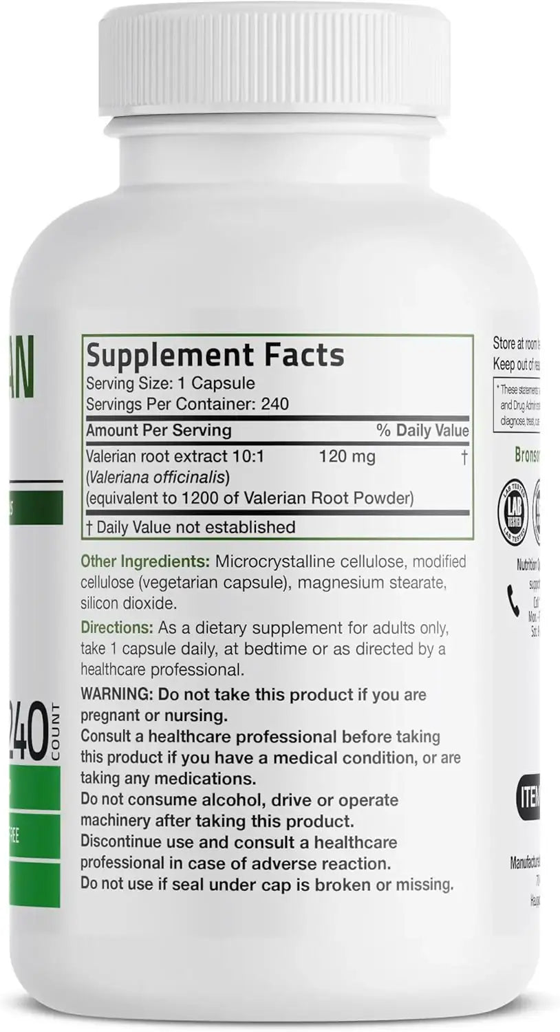 BRONSON - Bronson Valerian Root 240 Capsulas - The Red Vitamin MX - Suplementos Alimenticios - {{ shop.shopifyCountryName }}