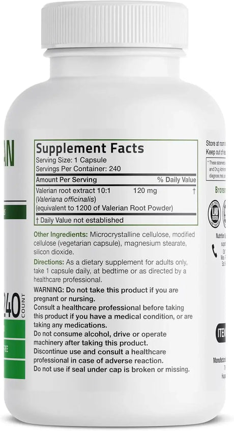 BRONSON - Bronson Valerian Root 240 Capsulas - The Red Vitamin MX - Suplementos Alimenticios - {{ shop.shopifyCountryName }}