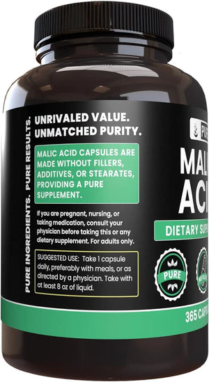 PURE ORIGINAL INGREDIENTS - Pure Original Ingredients Malic Acid 365 Capsulas - The Red Vitamin MX - Suplementos Alimenticios - {{ shop.shopifyCountryName }}