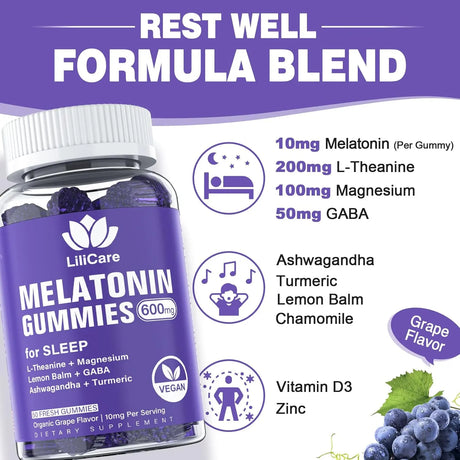 LILICARE - Lilicare Melatonin 10Mg. 60 Gomitas - The Red Vitamin MX - Suplementos Alimenticios - {{ shop.shopifyCountryName }}