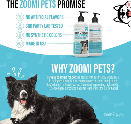 ZOOMI PETS - Zoomi Pets Liquid Glucosamine for Dogs 16 Fl.Oz. - The Red Vitamin MX - Cuidado De Cadera Y Articulaciones Para Perros - {{ shop.shopifyCountryName }}