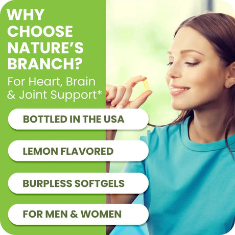 NATURE'S BRANCH - Nature's Branch Best Triple Strength Omega 3 Fish Oil 2400Mg. 150 Capsulas Blandas - The Red Vitamin MX - Suplementos Alimenticios - {{ shop.shopifyCountryName }}