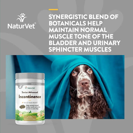 NATURVET - NaturVet Senior Advanced Incontinence Dog Supplement 60 Masticables - The Red Vitamin MX - Salud De Tracto Urinario Para Perros - {{ shop.shopifyCountryName }}