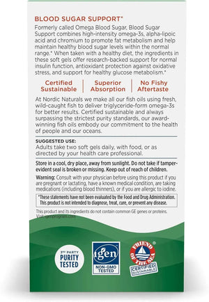 NORDIC NATURALS - Nordic Naturals Omega Blood Sugar Support 60 Capsulas Blandas - The Red Vitamin MX - Suplementos Alimenticios - {{ shop.shopifyCountryName }}