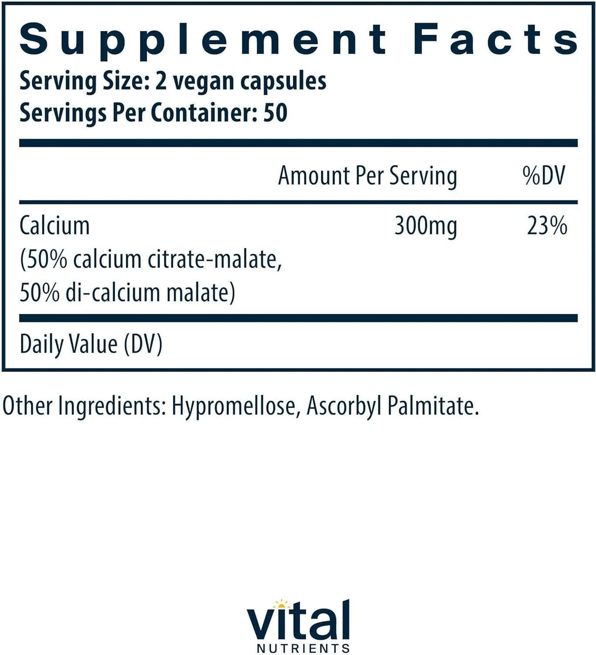 VITAL NUTRIENTS - Vital Nutrients Calcium Citrate and Malate Complex 150Mg. 100 Capsulas - The Red Vitamin MX - Suplementos Alimenticios - {{ shop.shopifyCountryName }}