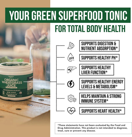 TRIQUETRA - Triquetra Health Organic Wheatgrass Juice Powder 60 Servicios 150Gr. - The Red Vitamin MX - Suplementos Alimenticios - {{ shop.shopifyCountryName }}