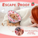 GoGoPaw Cat Cone Collar Soft to Stop Licking Adjustable Foldable PINK LARGE