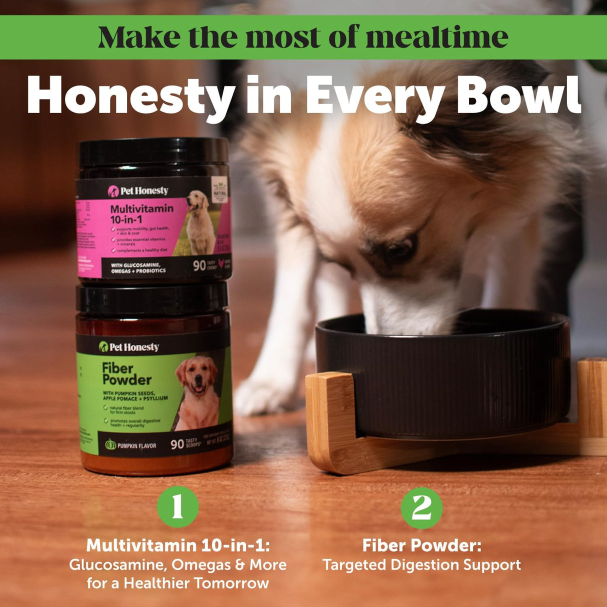 Pet Honesty Pumpkin Fiber Powder Supplement for Dogs 90 Servicios