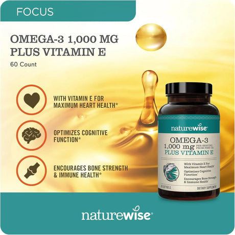 NATUREWISE - NatureWise Extra-Strength Omega 3 Fish Oil 1000Mg, 180 Capsulas Blandas - The Red Vitamin MX - Suplementos Alimenticios - {{ shop.shopifyCountryName }}