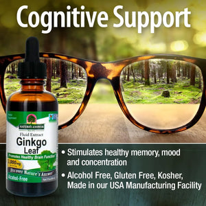 NATURE´S ANSWER - Nature's Answer Alcohol-Free Ginkgo Leaf 2 Fl.Oz. - The Red Vitamin MX - Suplementos Alimenticios - {{ shop.shopifyCountryName }}