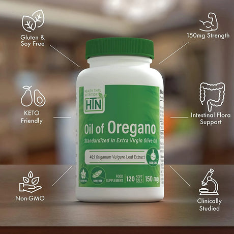 HEALTH THRU NUTRITION - Health Thru Nutrition Oil of Oregano 120 Capsulas Blandas - The Red Vitamin MX - Suplementos Alimenticios - {{ shop.shopifyCountryName }}