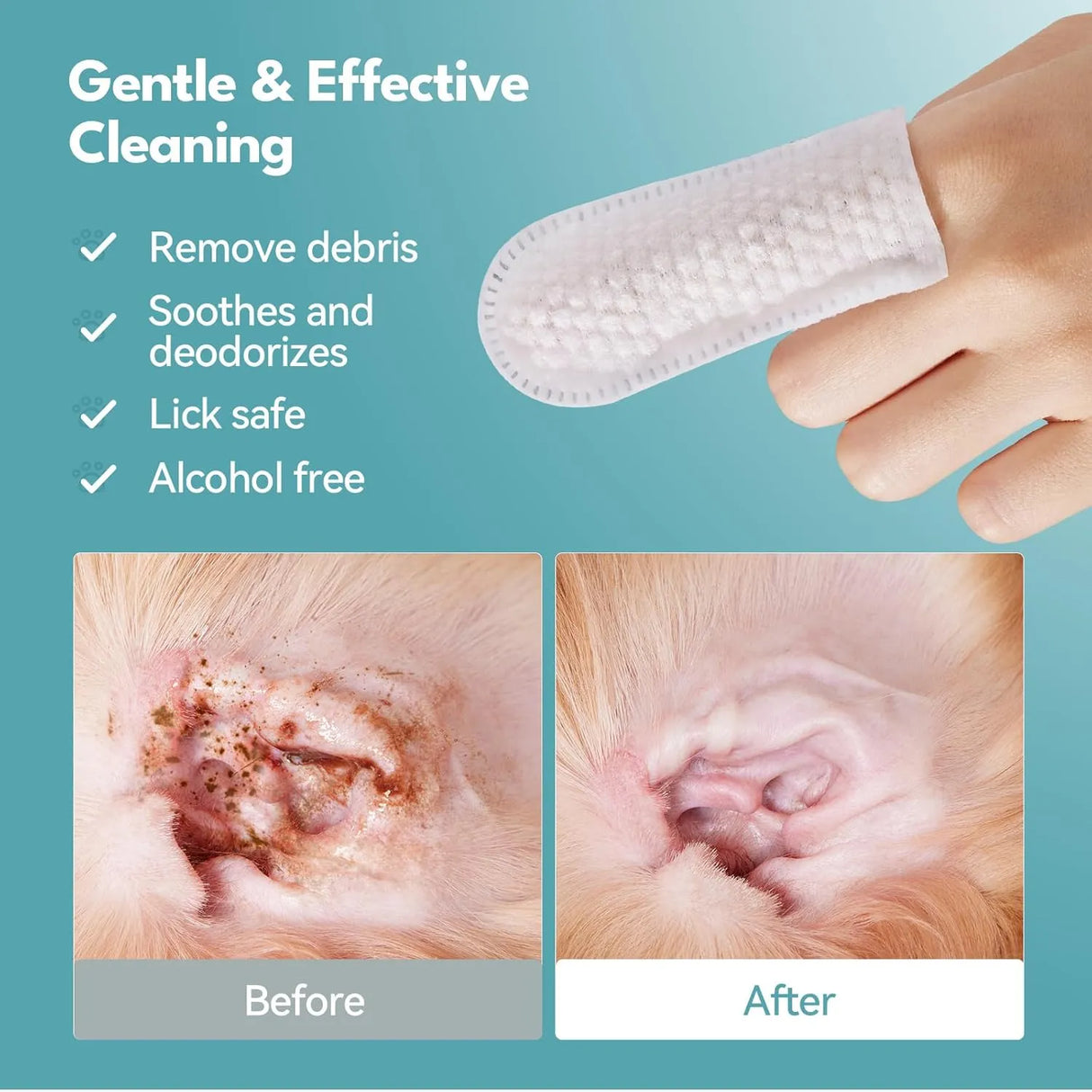 NO PAWBLEMS - No Pawblems Natural Ear Wipes Finger for Dogs & Cats Coconut Scent 50 Toallitas - The Red Vitamin MX - Cuidado Del Oído De Perros - {{ shop.shopifyCountryName }}