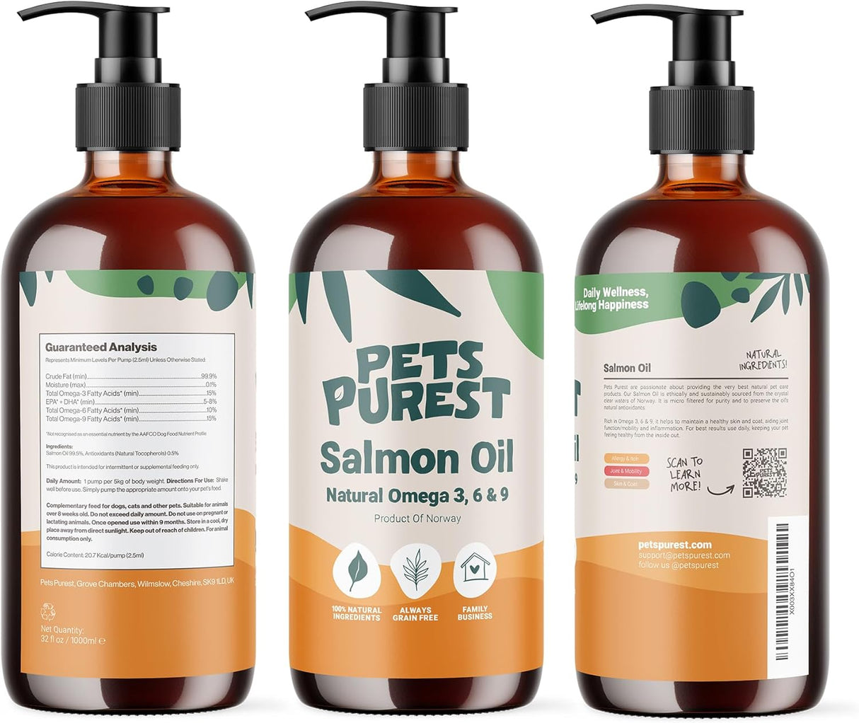 PETS PUREST - Pets Purest Salmon Oil for Dogs & Cats 32 Fl.Oz. - The Red Vitamin MX - Aceite De Pescado Para Perros - {{ shop.shopifyCountryName }}
