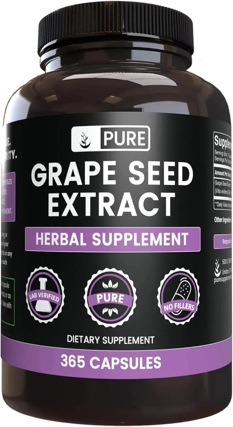 PURE ORIGINAL INGREDIENTS - Pure Original Ingredients Grape Seed Extract 365 Capsulas - The Red Vitamin MX - Suplementos Alimenticios - {{ shop.shopifyCountryName }}