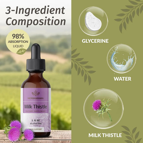 HERBAMAMA - HERBAMAMA Milk Thistle Drops 2 Fl.Oz. - The Red Vitamin MX - Suplementos Alimenticios - {{ shop.shopifyCountryName }}