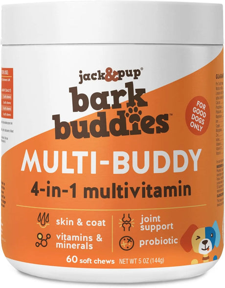 JACK&PUP - Jack&Pup Bark Buddies Multi-Buddy Dog Multivitamins 60 Masticables - The Red Vitamin MX - Multivitamínicos Para Perros - {{ shop.shopifyCountryName }}