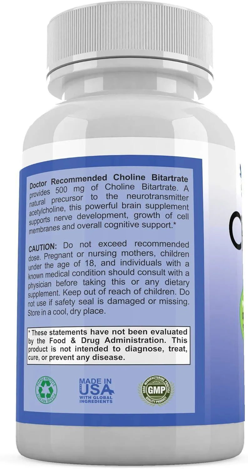 DOCTOR RECOMMENDED SUPPLEMENTS - Doctor Recommended Supplements Premium Choline 500Mg. 120 Capsulas 2 Pack - The Red Vitamin MX - Suplementos Alimenticios - {{ shop.shopifyCountryName }}