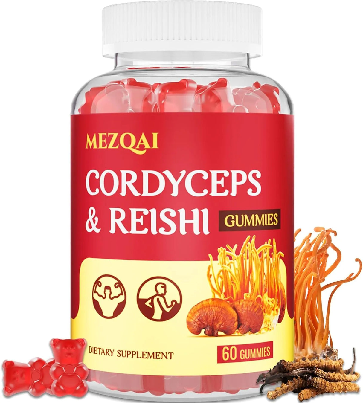 MEZQAI - Mezqai Cordyceps Reishi Mushroom Gummies 60 Gomitas - The Red Vitamin MX - Suplementos Alimenticios - {{ shop.shopifyCountryName }}