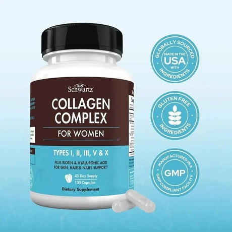 BIO SCHWARTZ - BioSchwartz Hydrolyzed Collagen Peptide for Women 135 Capsulas - The Red Vitamin MX - Suplementos Alimenticios - {{ shop.shopifyCountryName }}