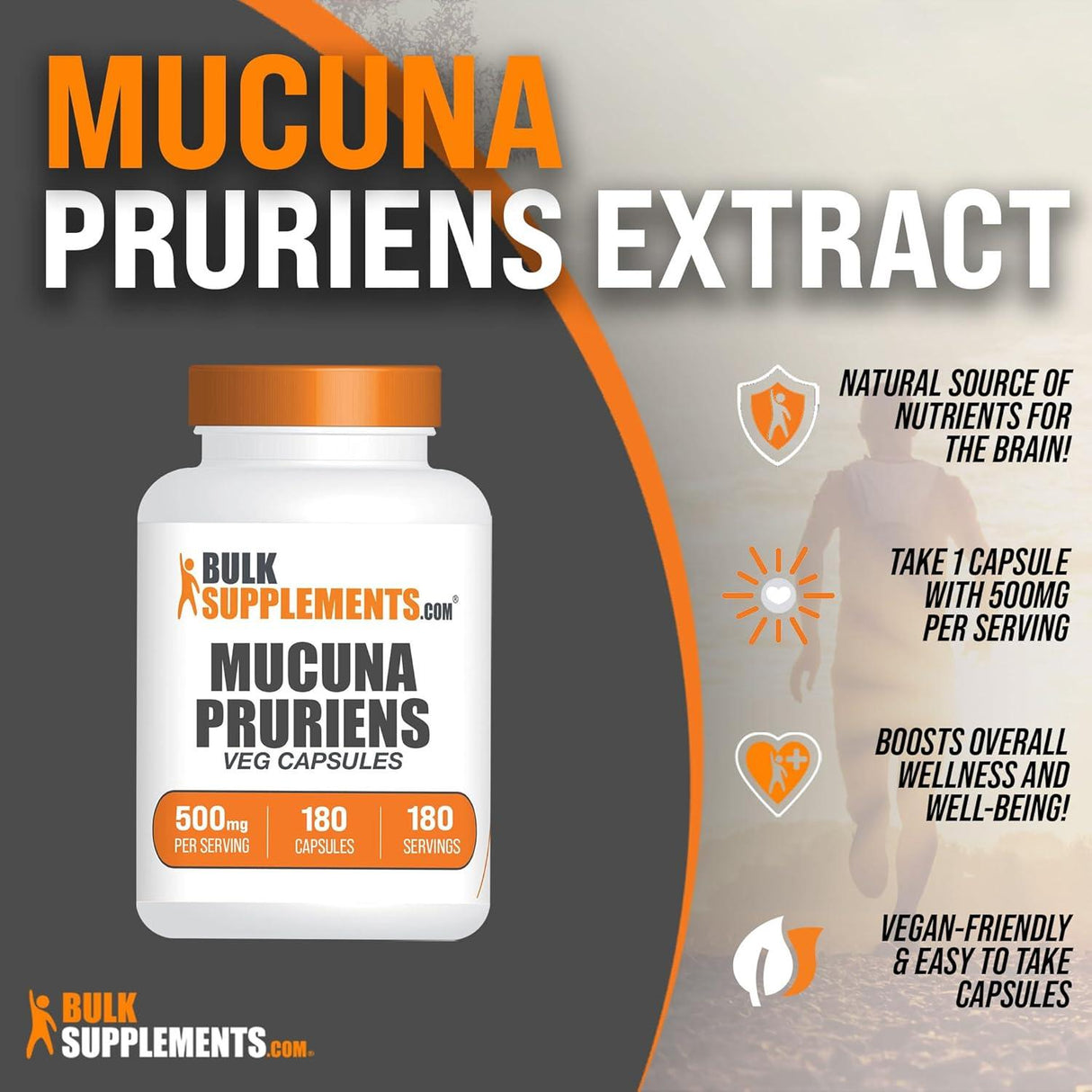 BULK SUPPLEMENTS - Bulk Supplements Mucuna Pruriens 500Mg. 180 Capsulas - The Red Vitamin MX - Suplementos Alimenticios - {{ shop.shopifyCountryName }}