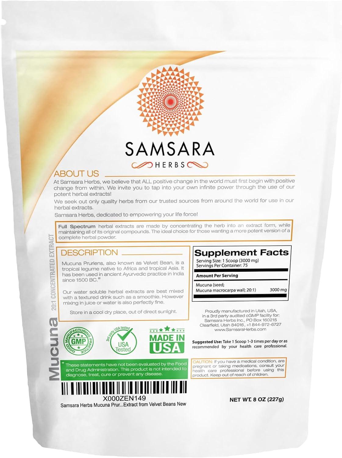 SAMSARA HERBS - Samsara Herbs Mucuna Pruriens 227Gr. - The Red Vitamin MX - Suplementos Alimenticios - {{ shop.shopifyCountryName }}