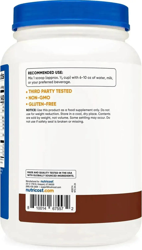 NUTRICOST - Nutricost Grass-Fed Whey Protein Concentrate 24 Servicios Chocolate 907Gr. - The Red Vitamin MX - Suplementos Alimenticios - {{ shop.shopifyCountryName }}