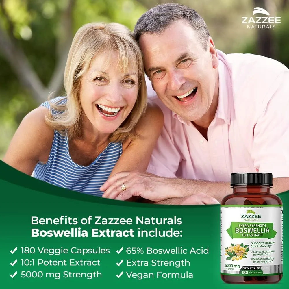 ZAZZEE NATURALS - Zazzee Extra Strength Boswellia Serrata 10:1 Extract 180 Capsulas - The Red Vitamin MX - Suplementos Alimenticios - {{ shop.shopifyCountryName }}