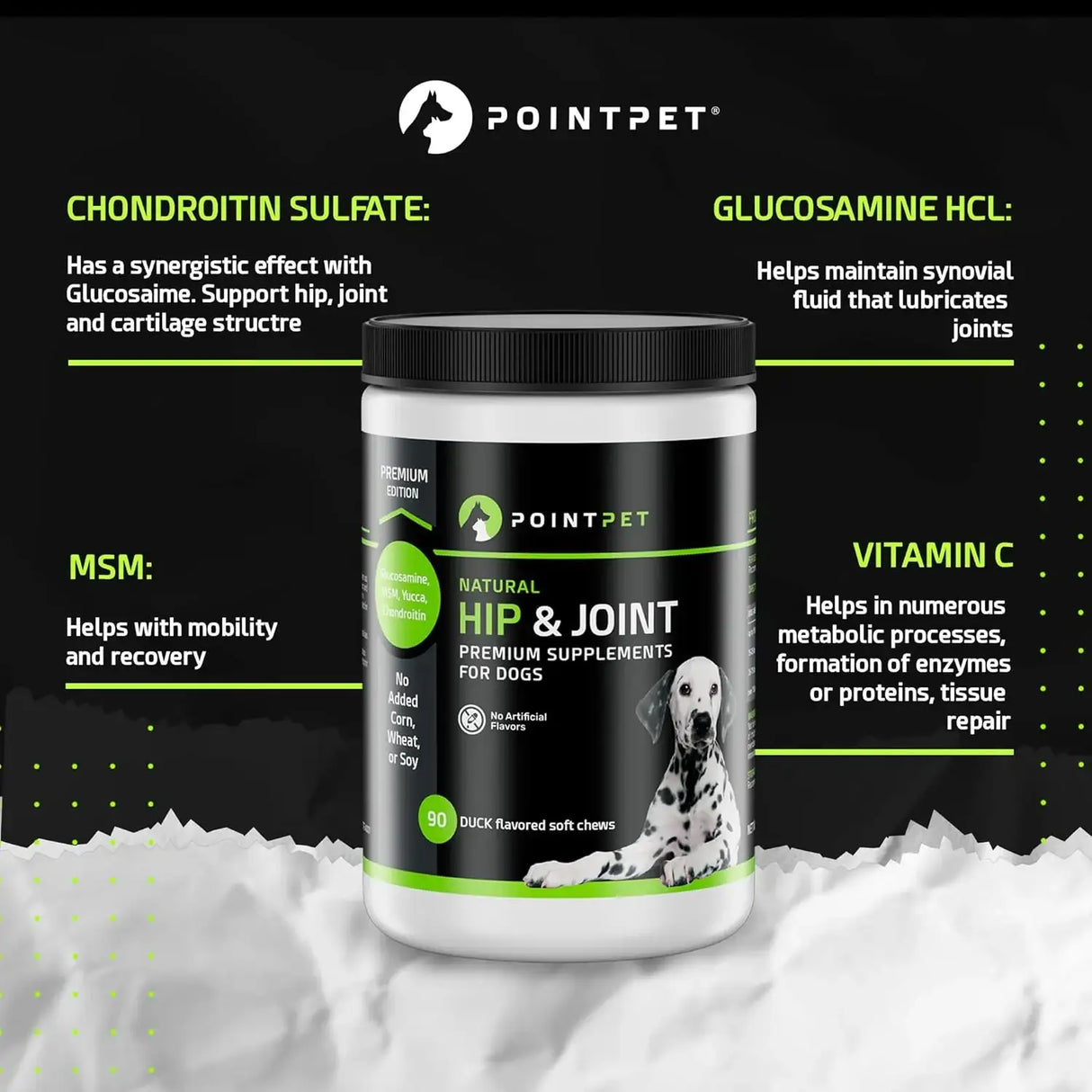 POINTPET - PointPet Hip & Joint Glucosamine for Dogs 90 Masticables - The Red Vitamin MX - Cuidado De Cadera Y Articulaciones Para Perros - {{ shop.shopifyCountryName }}
