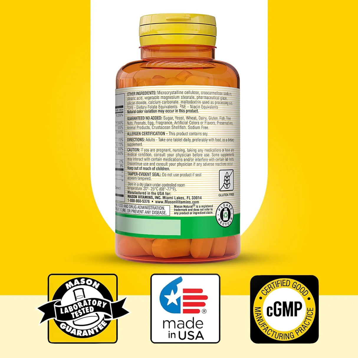 MASON NATURAL - MASON NATURAL Ultra B-100 Complex 60 Tabletas - The Red Vitamin MX - Suplementos Alimenticios - {{ shop.shopifyCountryName }}