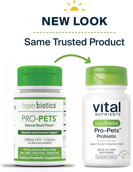 VITAL NUTRIENTS - Vital Nutrients Pro Pets Probiotics for Dogs and Cats 60 Tabletas - The Red Vitamin MX - Probióticos Para Perros - {{ shop.shopifyCountryName }}