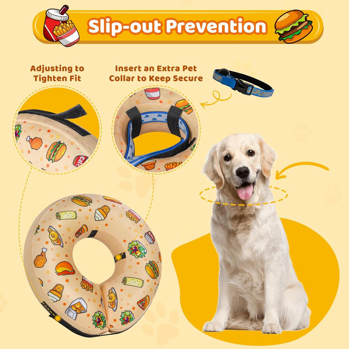Grand Line Hamburger Inflatable Collar EXTRA LARGE