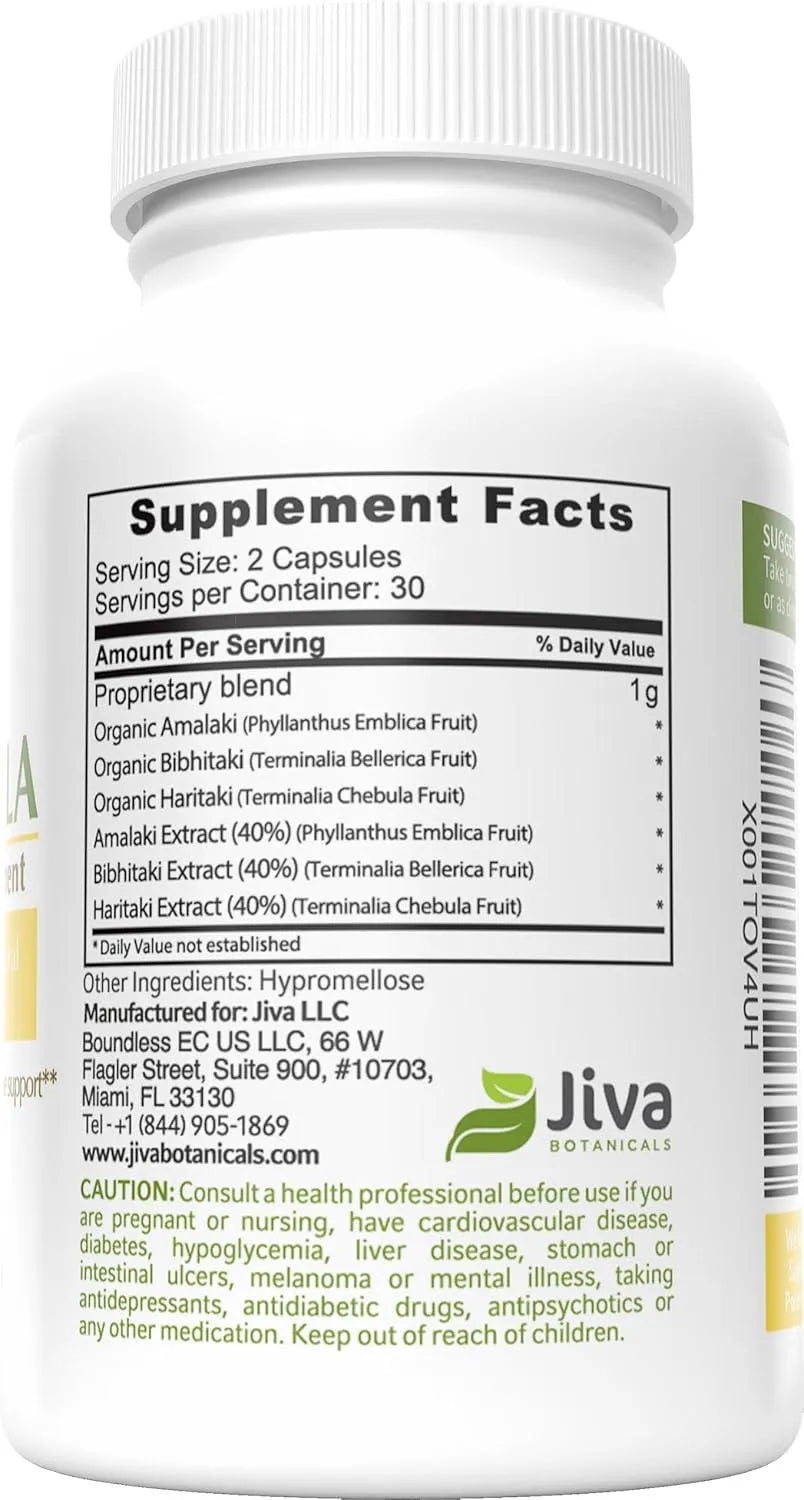 JIVA BOTANICALS - Jiva Botanicals Triphala 60 Capsulas - The Red Vitamin MX - Suplementos Alimenticios - {{ shop.shopifyCountryName }}