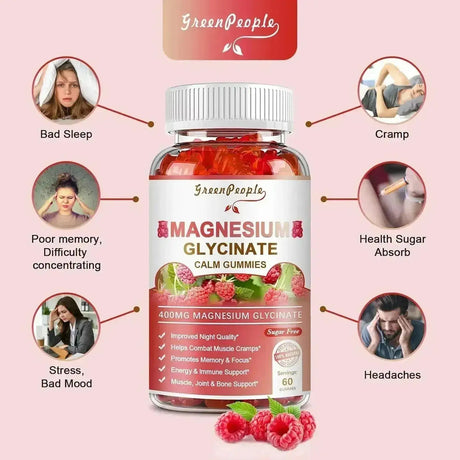 GREENPEOPLE - GreenPeople Magnesium Glycinate Gummies 400Mg. 60 Gomitas - The Red Vitamin MX - Suplementos Alimenticios - {{ shop.shopifyCountryName }}