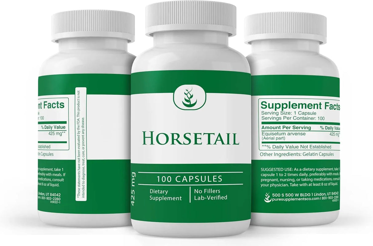 PURE ORIGINAL INGREDIENTS - Pure Original Ingredients Horsetail 100 Capsulas - The Red Vitamin MX - Suplementos Alimenticios - {{ shop.shopifyCountryName }}