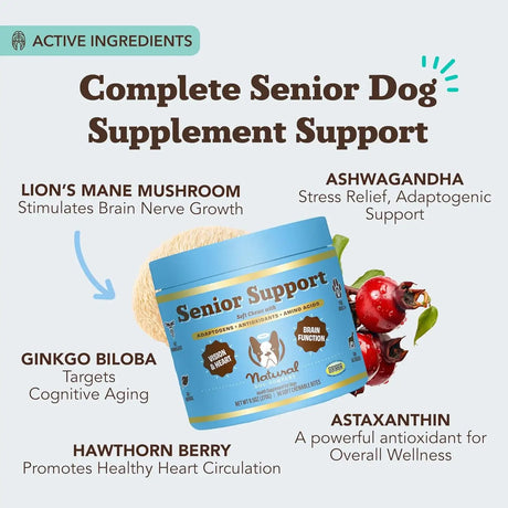 NATURAL DOG - Natural Dog Company Senior Dog Vitamins Chew 90 Masticables - The Red Vitamin MX - Multivitamínicos Para Perros - {{ shop.shopifyCountryName }}