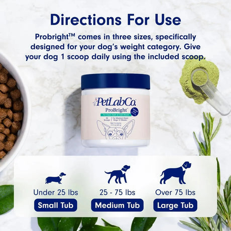 PROLAB - PetLab Co. ProBright Dental Powder Large Dogs 90Gr. - The Red Vitamin MX - Cuidado Dental Para Perros - {{ shop.shopifyCountryName }}
